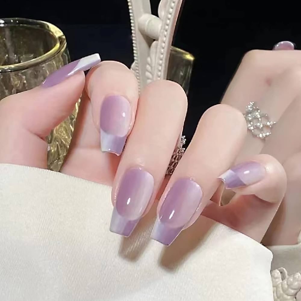 Purple Ombre Press On Nails